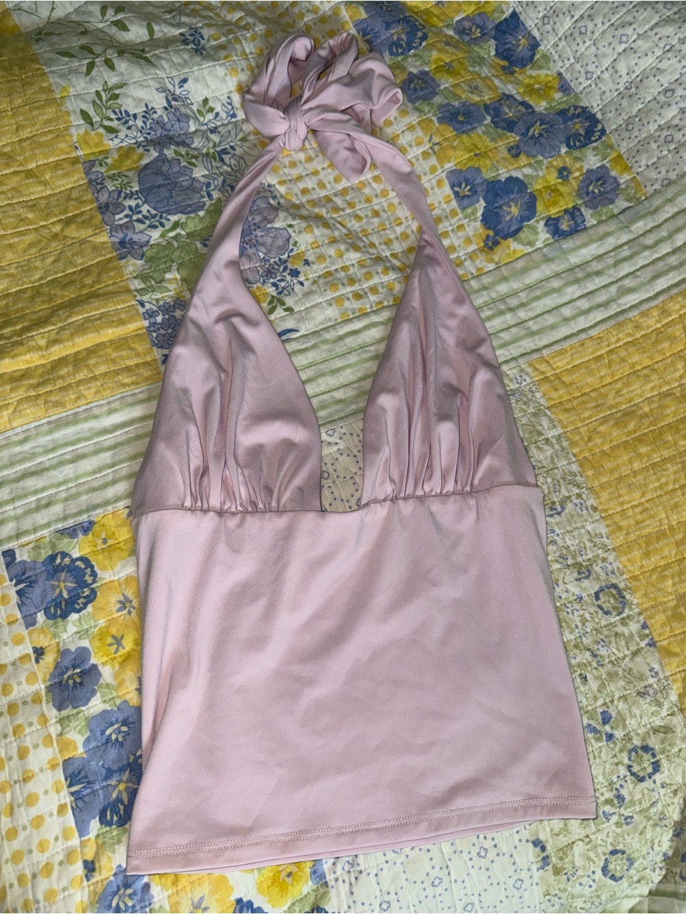 2/$25 Garage Women’s Plunge Halter Top Light Pink